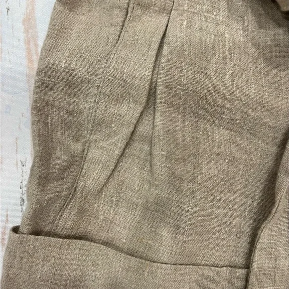 Wilfred, Women's Tan Linen Shorts - Picture 3 of 7